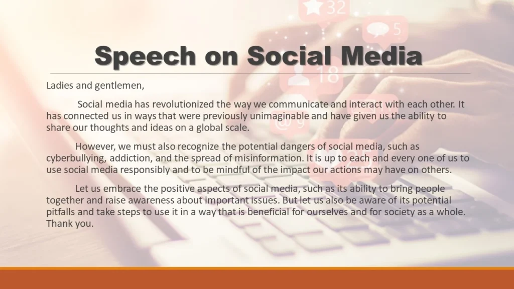 Speech on Social media