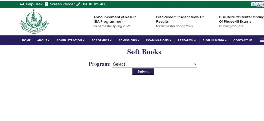 aiou's soft books